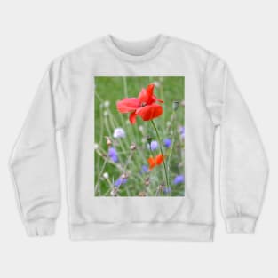 Red Poppy Crewneck Sweatshirt